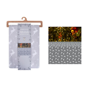Silver Stag Wipe Clean Christmas Tablecloth, 2 of 5