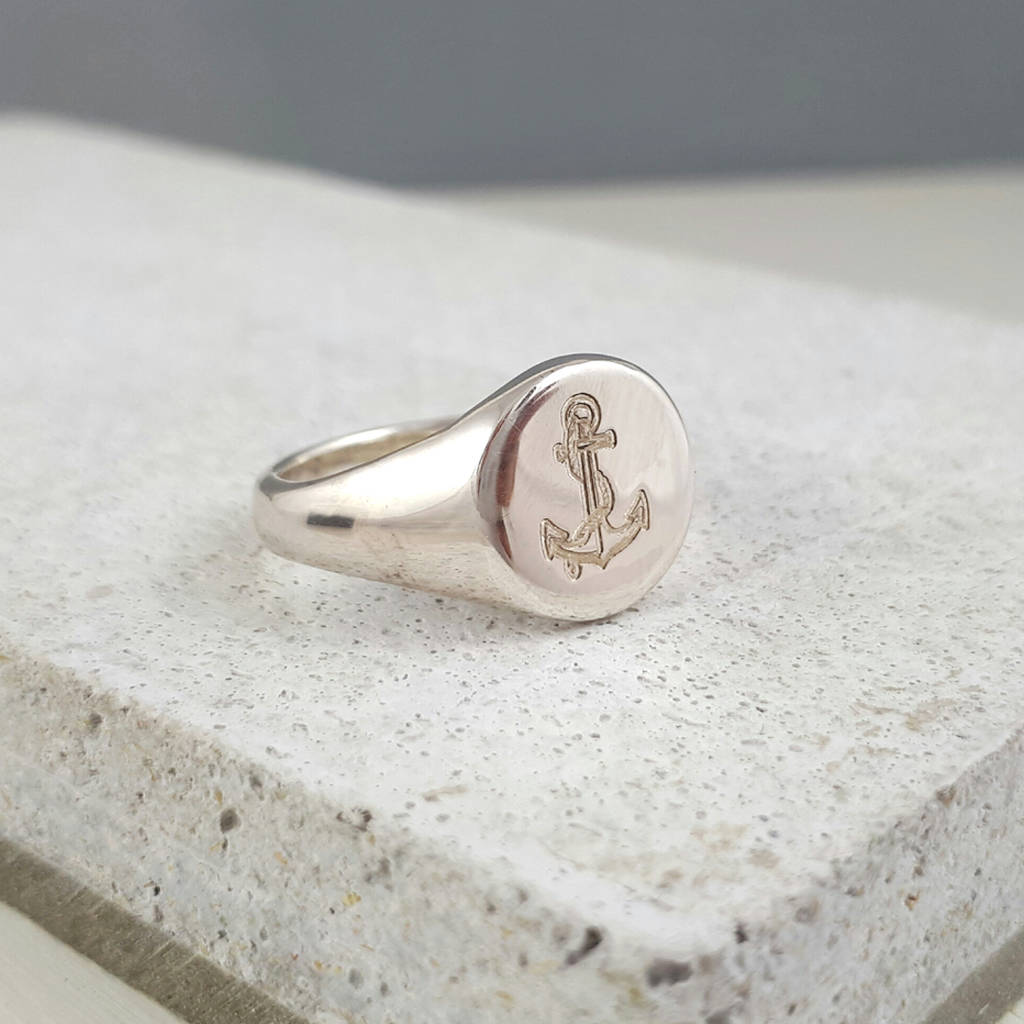 anchor silver ring by scarlett jewellery