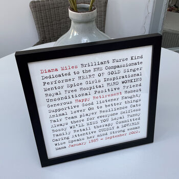 Personalised Leaving Gift And Retirement Print, 3 of 5