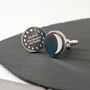 Hidden Message Moon Phase Cufflinks For Dad, thumbnail 1 of 5