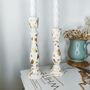 A Pair Of Ivory And Gold Leaf Candlesticks, thumbnail 1 of 8