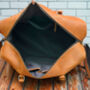 Genuine Leather Duffel With Zip Pocket Father's Day Gift, thumbnail 9 of 12