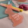 Personalised Hopping Easter Bunny Decoration Pink, thumbnail 2 of 10