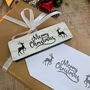 Large Merry Christmas Deer Rubber Stamp For Crafting, thumbnail 2 of 4