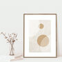 Abstract Circles Print In Beige Tones, thumbnail 1 of 2