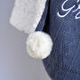 Personalised Knitted Grey Blue Baby Blanket, thumbnail 10 of 11