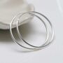 Sterling Silver 45mm Hoop Earrings, thumbnail 6 of 8