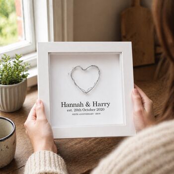 Personalised 6th Anniversary Gift Handmade Iron Heart, 2 of 12