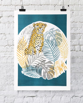 Leopard Jungle A3 Risograph Print, 2 of 5