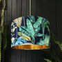 Rainforest Jungle Lampshade With Metallic Gold Lining, thumbnail 1 of 8