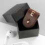 Monogrammed Leather Earphones Holder, thumbnail 6 of 6