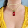 Hot Sauce Glitter Charm Necklace / Foodie Gift / Spicy Statement Jewellery / Fun Accessories, thumbnail 7 of 9