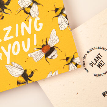 Buzzing For You Plantable Congratulations Card, 4 of 6