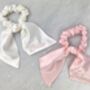 Personalised Silk Scrunchie Hair Bow, thumbnail 2 of 7