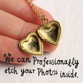 Tiny Small Heart Miniature Personalised Locket Necklace, 2 of 12