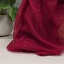 Sparkle Scarf In Crimson Red, thumbnail 3 of 3