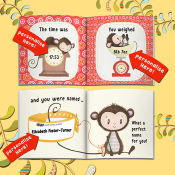 'The Day You Were Born' Personalised New Baby Book, 5 of 12