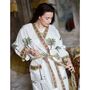 Ladies Green Palm Tree Print Cotton Dressing Gown, thumbnail 1 of 5