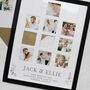 Personalised Botanical Black Multi Photo Frame Wedding Gift, thumbnail 4 of 6