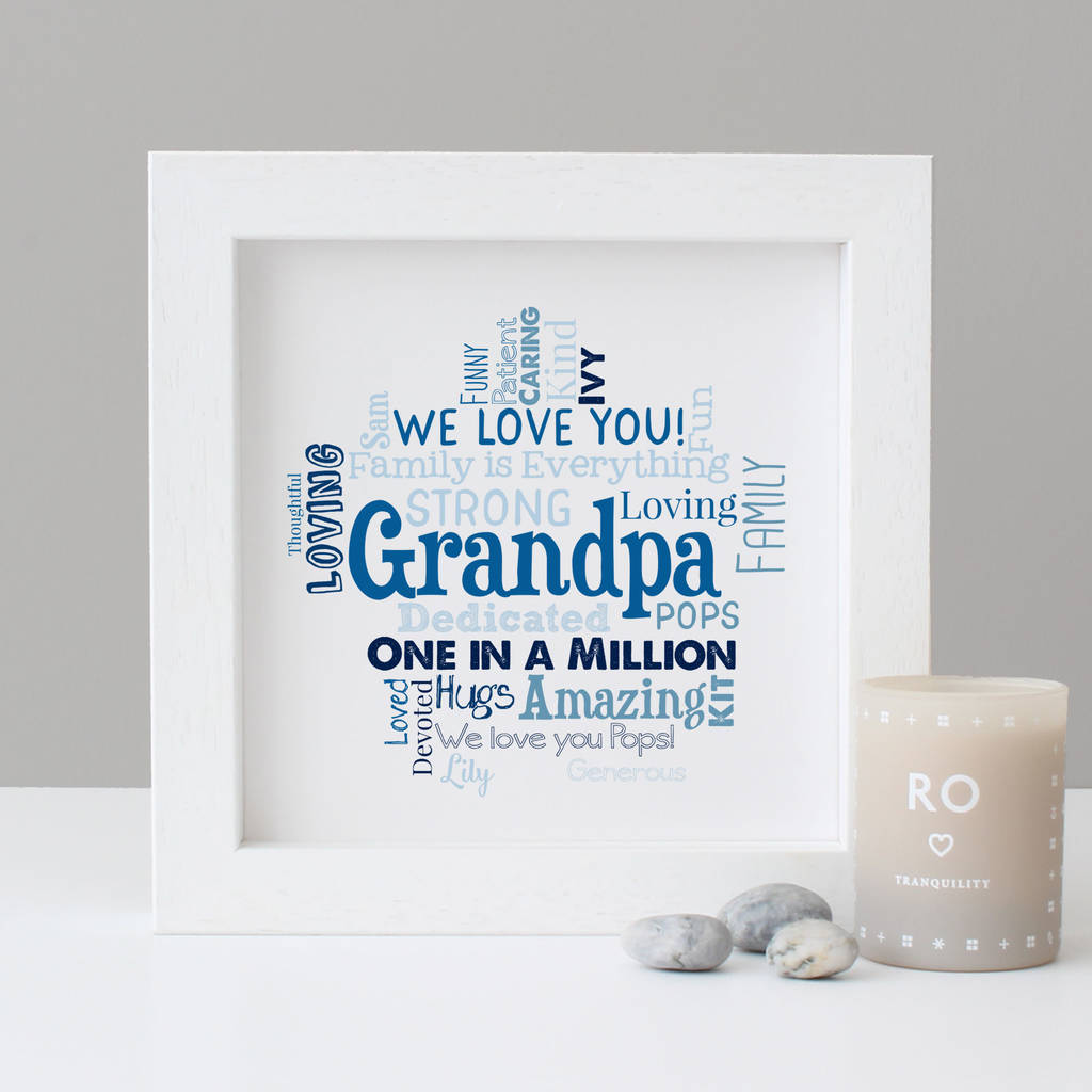 Details about   Birthday Gifts Personalised For Grandad Word Art Uncle Dad Initial Any Letter 