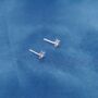 Tiny Star 925 Sterling Silver Stud Earrings, Dainty, Minimalistic, thumbnail 8 of 9