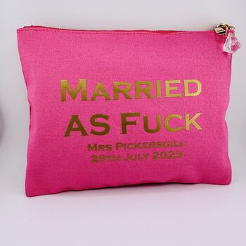 Married As Fuck Makeup Toiletry Pouch, 6 of 8