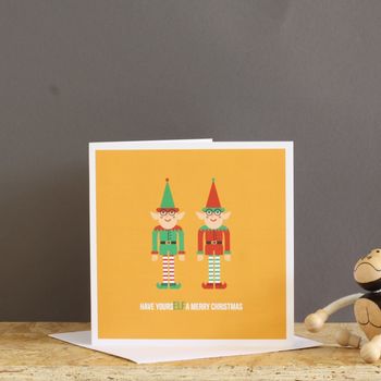 Funny Elf Christmas Card, 2 of 2
