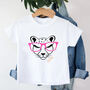 Kids Personalised Cheetah With Glasses T Shirt, thumbnail 1 of 5
