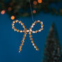 Gold Crystal Bow Christmas Decoration, thumbnail 1 of 3