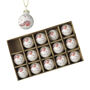 Elegant White And Red Robin Mini Christmas Baubles Set Of 15, thumbnail 3 of 5