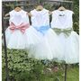 Sparkly Tulle Heart Back Flower Girl Dress, thumbnail 7 of 12