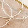 Open Heart Solid Silver And Gold Bangle, thumbnail 4 of 12