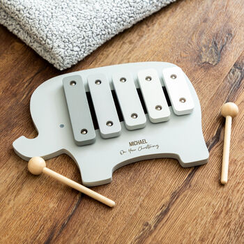 Personalised Elephant Xylophone For Christening Baptism, 5 of 5