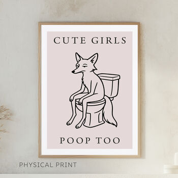 Funny Bathroom Wall Print, 4 of 5