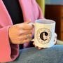 China Initial Mug With Bold Floral Plaque, thumbnail 9 of 11