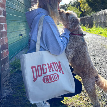 The Dog Mum Club Dog Lover Cotton Canvas Tote Bag, 2 of 3
