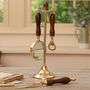 Brass And Wood Desk Accessories Gift Set, thumbnail 3 of 8
