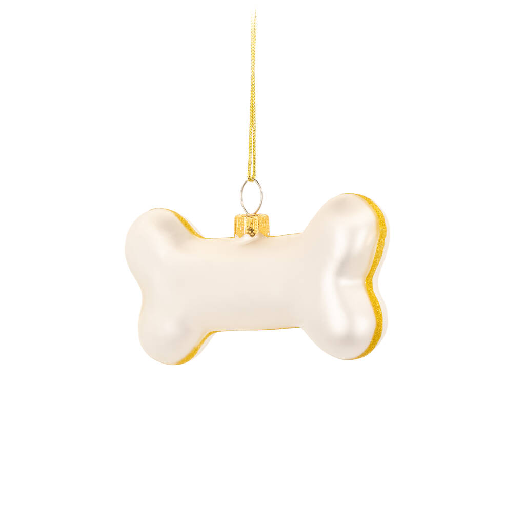 Personalised Dog Bone Shaped Bauble