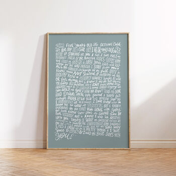 Taylor Swift Poster, The Best Day Song Lyrics Print, 7 of 10