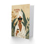 Plant Coffee Sunglasses Babe For Her Birthday Card, thumbnail 2 of 4