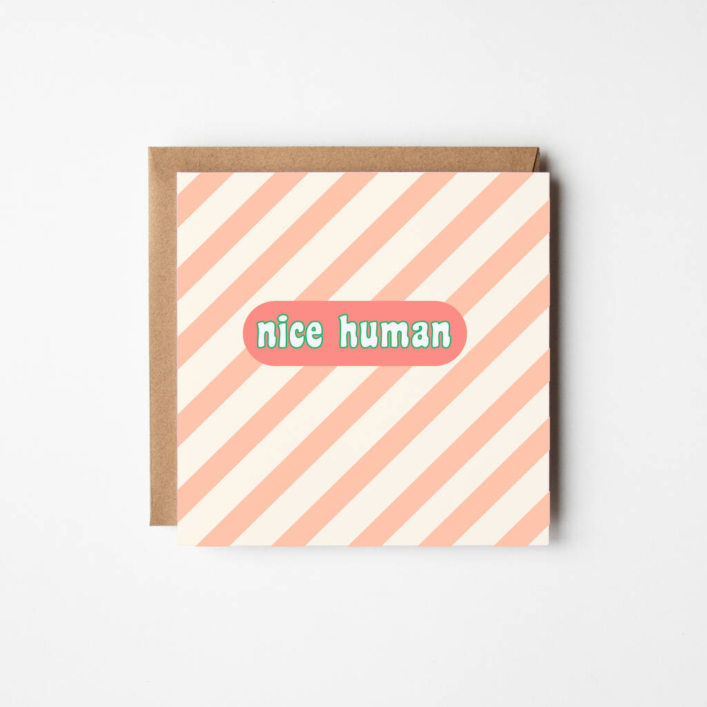 Personalised Nice Human Thank You Greeting Card, 1 of 2