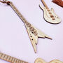 Personalised Mens Wooden Electric Guitar Bookmark, thumbnail 3 of 11