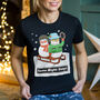'Some Might Sleigh' Ladies Oasis Christmas T Shirt, thumbnail 1 of 4