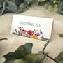 Colourful Flowers Folded Place Cards, thumbnail 3 of 3