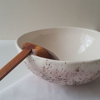 Deep And Wide Pink Ceramic Bowl, 5 of 10