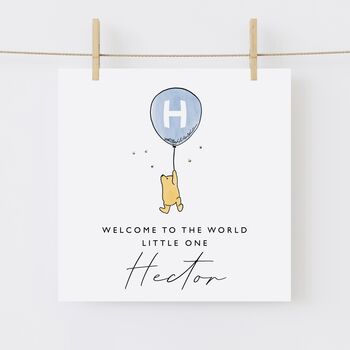 Welcome To The World Pooh New Baby Girl Card *Personalised, 2 of 2