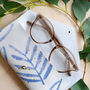 Personalised Recycled Leather Botanical Glasses Case, thumbnail 5 of 10