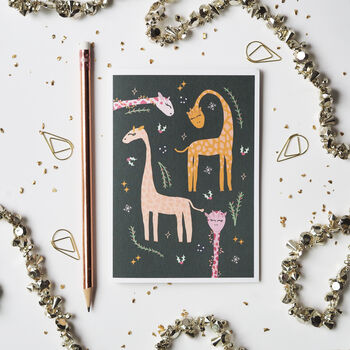Jungle Giraffe Christmas Card, 2 of 4