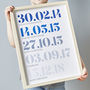 Personalised Special Dates Print For Him, thumbnail 10 of 10