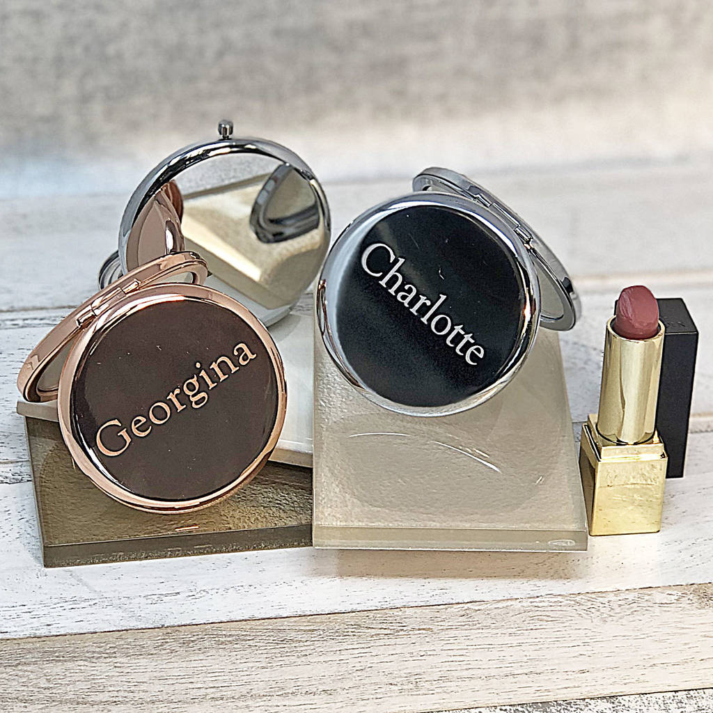 Personalised Name Compact Mirror By Lovethelinks